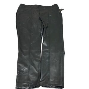 Sabrina Lauren Women Black Faux Leather Pants‎ 2X Brand New With Tags Retail 89